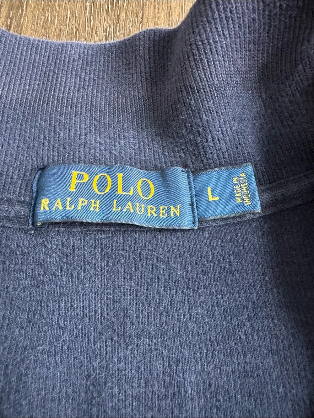 Polo by Ralph Lauren Navy Quarter-Zip Pullover Sweater Men’s Size Large